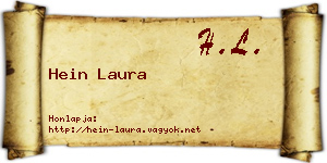 Hein Laura névjegykártya